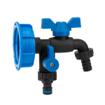 Rinkinys: Bradas IBC S60x6 čiaupas BLACK RAVEN NYLON/BRASS, su 2x3/4'' i&scaron;or.sr., 5/8" žarnai