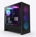 Vidutinio bok&scaron;to kompakti&scaron;kas ATX korpusas - NZXT - CC-H52FB-R1 - H5 Flow RGB su įtrauktomis RGB ventiliatoriais - Juodas