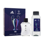 Kosmetikos rinkinys Adidas UEFA Champions League Goal EDT vyrams: tualetinis vanduo 100 ml + du&scaron;o želė 250 ml