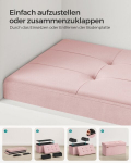 Panipaigaga pink, mis mahutab kuni 300 kg, pastelne roosa