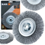 BLACK ROTACINIS VIELINIS &Scaron;EPETYS M14 125 MM METALAMS VALYTI IR &Scaron;LIFUOTI