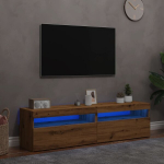 Televizoriaus spintelės su led, 2vnt., artisano, mediena