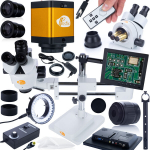 Mikroskopas Rosfix Jupiter Pro MSJP-T-SDMS1 &ndash; Trinokulinė galvutė, Priartinimas 7x&ndash;45x, 8'' ekranas Komplektas