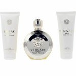 Rinkinys Versace Eros Pour Femme moterims: kvapusis vanduo EDP, 100 ml + kūno losjonas, 100 ml + du&scaron;o želė, 100 ml + kosmetinė