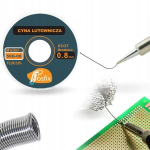 Lituoklis Rosfix Sn63Pb37 &ndash; Universalus naudojimas, 2% fliusas, 0,8 mm, 50 g, Ritė