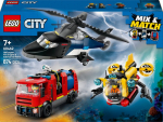 60462 LEGO&reg; City Sraigtasparnio ugniagesių automobilio ir povandeninio laivo rinkinys