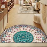 Mandala Ra&scaron;to Durų Kilimėlis Antislidus Mink&scaron;tas Boho декoras, 50x80 cm (19,7x31,5 colio)