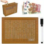 Retro medinė taupyklė su tikslų žymekliu ir numeriais. , 3000 &euro;