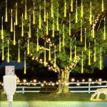 USB maitinamas LED meteorų lietaus &scaron;viesos girlianda,  &Scaron;iltas