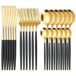 Portugali&scaron;kų indų rinkinys 24 dalių,  24 Vnt Black Golden