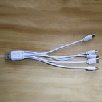 USB2.0 5 prievadų Type-C kabelis, USB prie 5 X Type-C kabelis Baltas