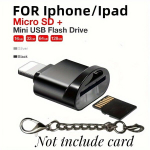 Micro SD kortelių skaitytuvas iPhone,  Juoda