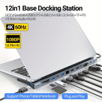 12-in-1 USB-C jungčių stotelė