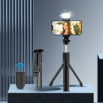 Stovas Universalus telefono selfie trikojis, Juoda