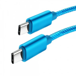 USB C 60W 5A krovimo laidas, Mėlyna