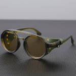 Steampunk retro akiniai nuo saulės,  Žalias