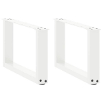 Kavos staliuko kojos u formos 2 vnt baltos 50x(30-31) cm