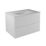 Pakabinama vonios spintelė su praustuvu Besco Akya Linea, 66 cm, balta
