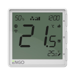 Engo EFAN Wifi Fan Coil termostatas 230V, baltas, Balta