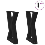 Kavos staliuko kojelės 2 vnt juoda 28x(42-43,3) cm plienas