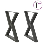 Valgomojo stalo kojos 2 vnt antracitas 80x(72-73,3) cm plienas