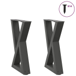Kavos staliuko kojelės 2 vnt antracitas 28x(42-43,3) cm plienas