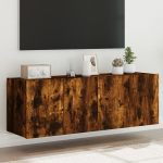 Sieninės Televizoriaus spintelė，TV spintelė，TV staliukass su LED, 2vnt., dūminės ąžuolo, 60x35x41cm CFE656617
