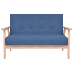 Dvivietė sofa，Poilsio sofa, mėlynos spalvos, audinys CFE79523