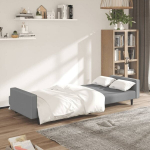 Dvivietė sofa-lova，Poilsio sofa, &scaron;viesiai pilkos spalvos, aksomas CFE40663