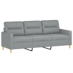 Trivietė sofa，Poilsio sofa, &scaron;viesiai pilkos spalvos, 180cm, audinys CFE24101
