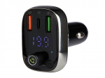 FM moduliatorius WAYME 12/24V su USB-C PD, QC4.0+, Auto-ID, voltmetru ir laisvų rankų įranga