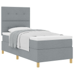 Vienvietė lova，Suaugusiųjų lova，Box Spring Lova su čiužiniu &Scaron;viesiai pilka Viengulė Audinys CFE553866