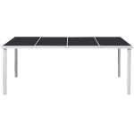 Sodo stalas，Lauko stalas, juodas, 190x90x74cm, plienas CFE174080