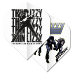 Standartiniai smiginio sparneliai Winmau Rhino Rock Legends Thin Lizzy, juodos/baltos spalvos