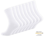 MEGA rinkinys, unisex baltos medvilninės sporto ir laisvalaikio kojinės, 8 poros, 39-42