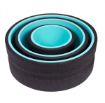 Trijų dalių jogos ratukų rinkinys nugaros masažui ir tempimo pratimams, galinis ratas giluminio audinių masažui, putplasčio volelis kineziterapijai ir mank&scaron;tai, ILift 3yoga