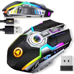LIVMAN A5 &ndash; belaidė įkraunama kompiuterinių žaidimų pelė su RGB ap&scaron;vietimu, 1600 DPI