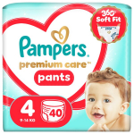 Pampers Premium Care Sauskelnės-Kelnaitės, 4 Dydžio, 40 vnt.