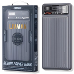 Atsarginis maitinimo &scaron;altinis ("Power Bank") LIVMAN RPP-616 - greito įkrovimo i&scaron;orinė baterija su dviem i&scaron;ėjimais, 10000mAh, 22,5W