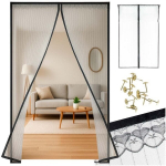 Magnetinis tinklelis nuo uodų durims 110x220cm JUODAS