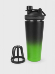 Nerūdijančio plieno termo izuoliota plaktuvė Kiptyg, juoda/žalia, 750 ml