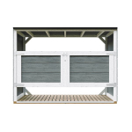 &Scaron;iuk&scaron;lių konteinerio stoginė 3x240L- TIMBELA M982A-CAVERN STEEL