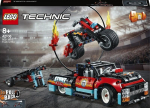 42106 LEGO&reg; Technic Kaskadininkų pasirodymo sunkvežimis ir motociklas