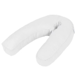 vidaXL J-formos pagalvė nė&scaron;čiosioms, 54x(36-43)cm, balta