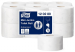 Tualetinis popierius Tork Advanced Mini Jumbo T2, 170m, 2 sl., perdirbtas pluo&scaron;tas