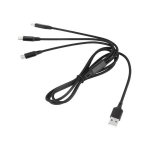 usb 3in1 microusb, c tipo usb, "lightning" kabelis 100 cm