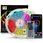 I&scaron;manioji RGB 5050 LED juosta 10m su Bluetooth funkcija ir muzikos sinchronizacija