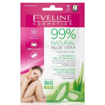Raminantis gelis po depiliacijos jautriai ir linkusiai į raudonį veido ir kūno odai Eveline 99% Natural Aloe Vera Post-Depilation Soothing Gel, 5mlx2