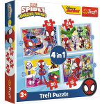 Dėlionė su Žmogumi voru/Spiderman, Trefl, 4in1, 71 d.