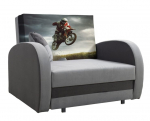 Miegamasis fotelis LOLA Motorcycle, grafito/pilka